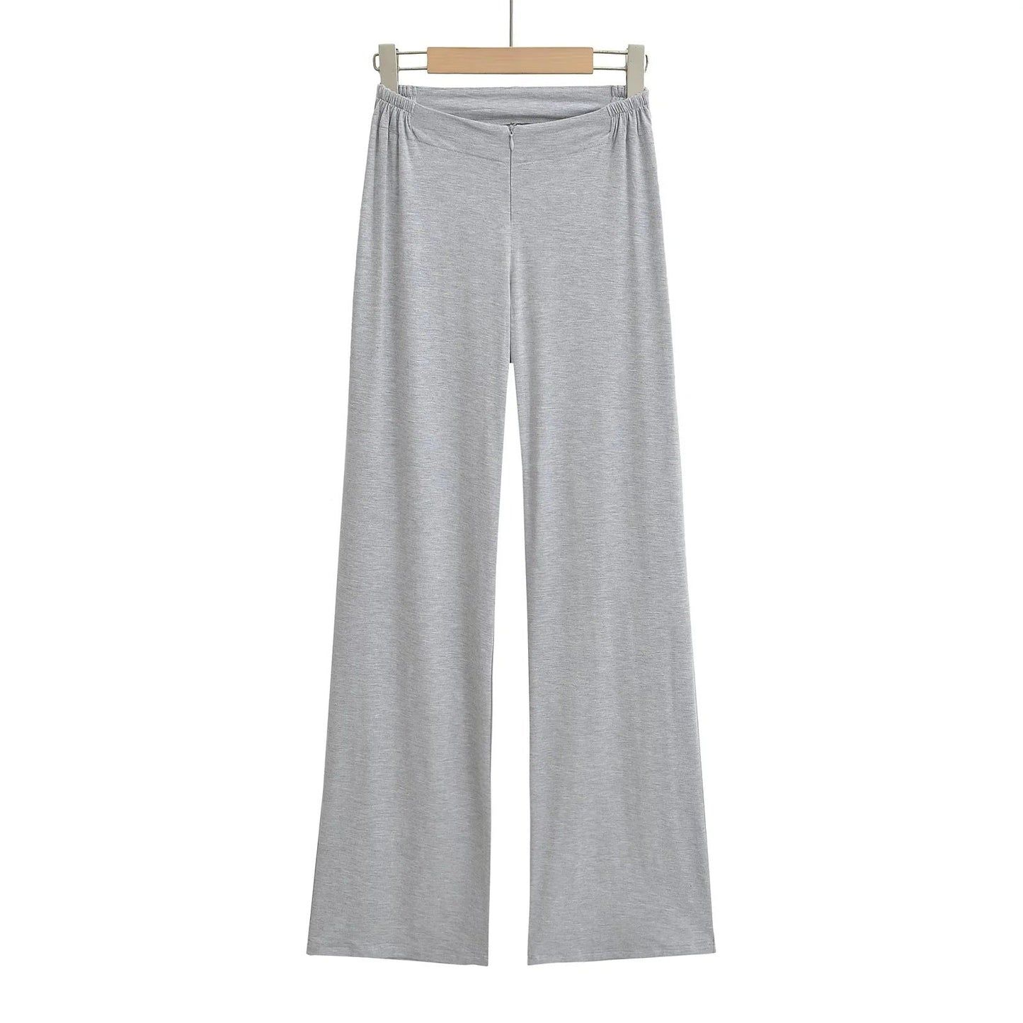 Women's Low Waist Zipper Fitness Pants Casual Draped Wide Leg Pants Home Sports Drag Pants