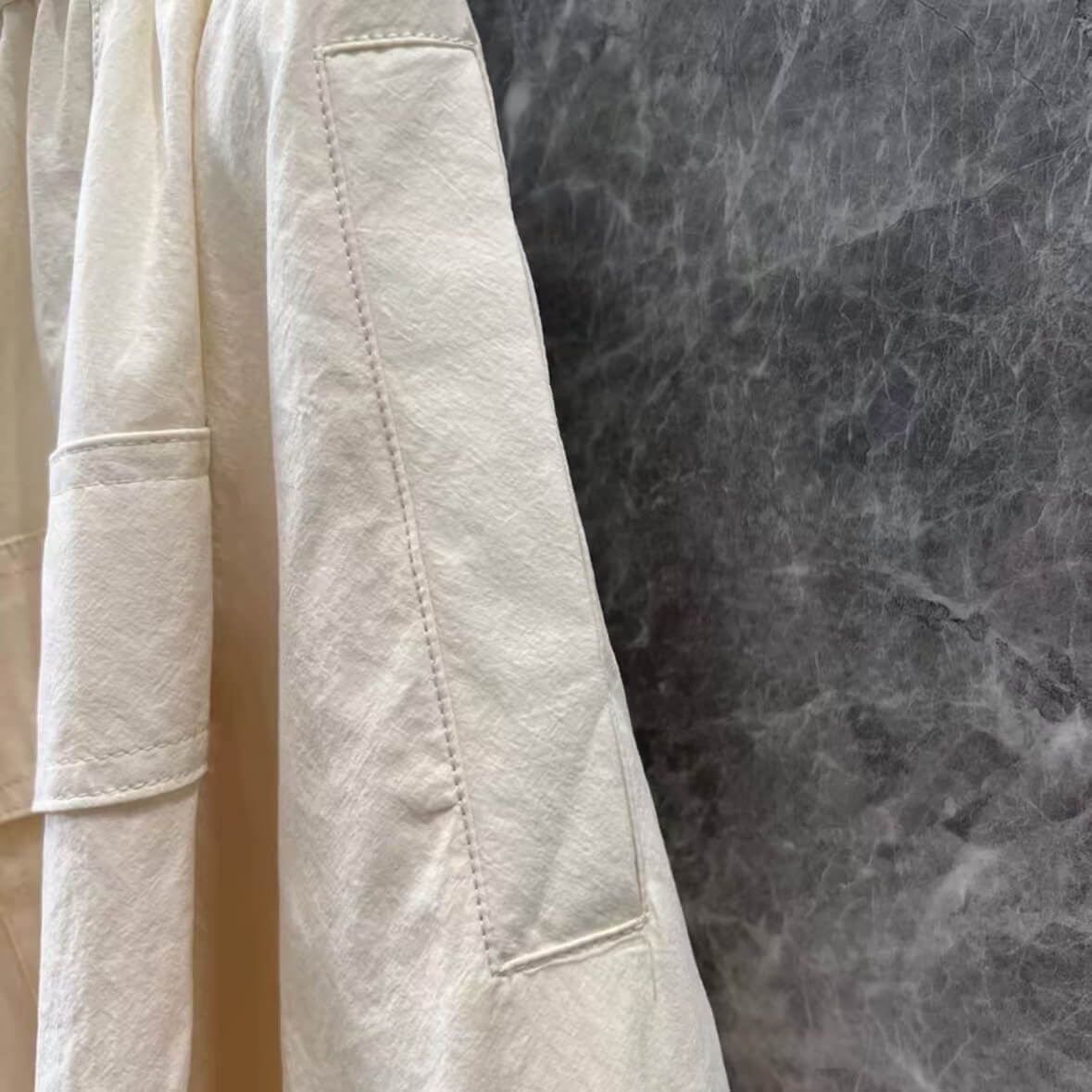 Drawstring Elastic Waist A-Line Skirt
