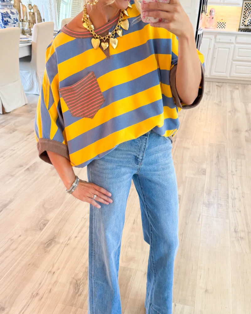 Stripe Colorblock Top