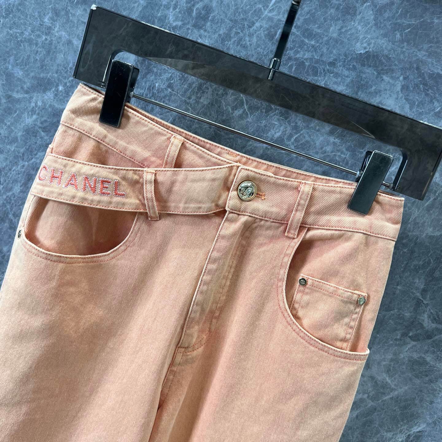 Modern Vintage Embroidered Washed Denim Jeans
