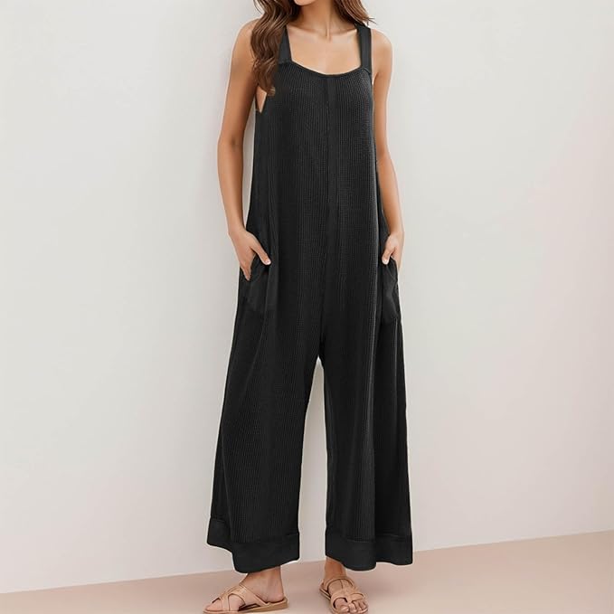 Knit Sleeveless Backless Jumpsuit