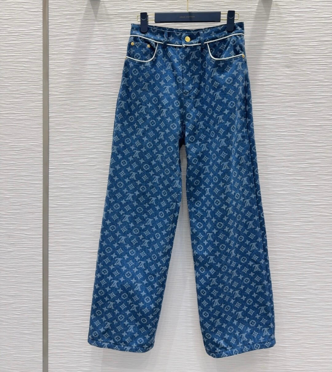 Fashionable Twill Cotton All-Over Print Jeans