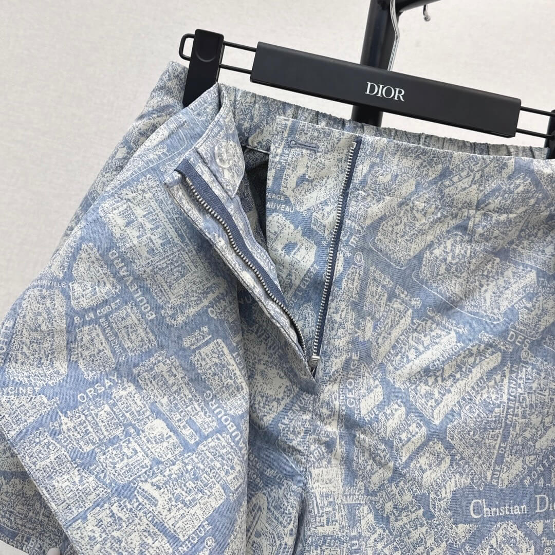 Classic Pattern Buckle Elastic Waist Culottes