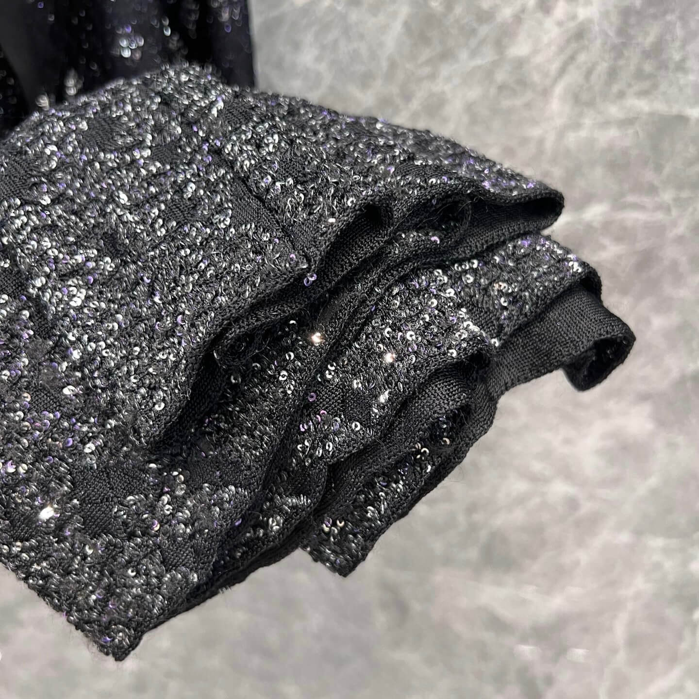 Bow-Embellished Sequin Skirt