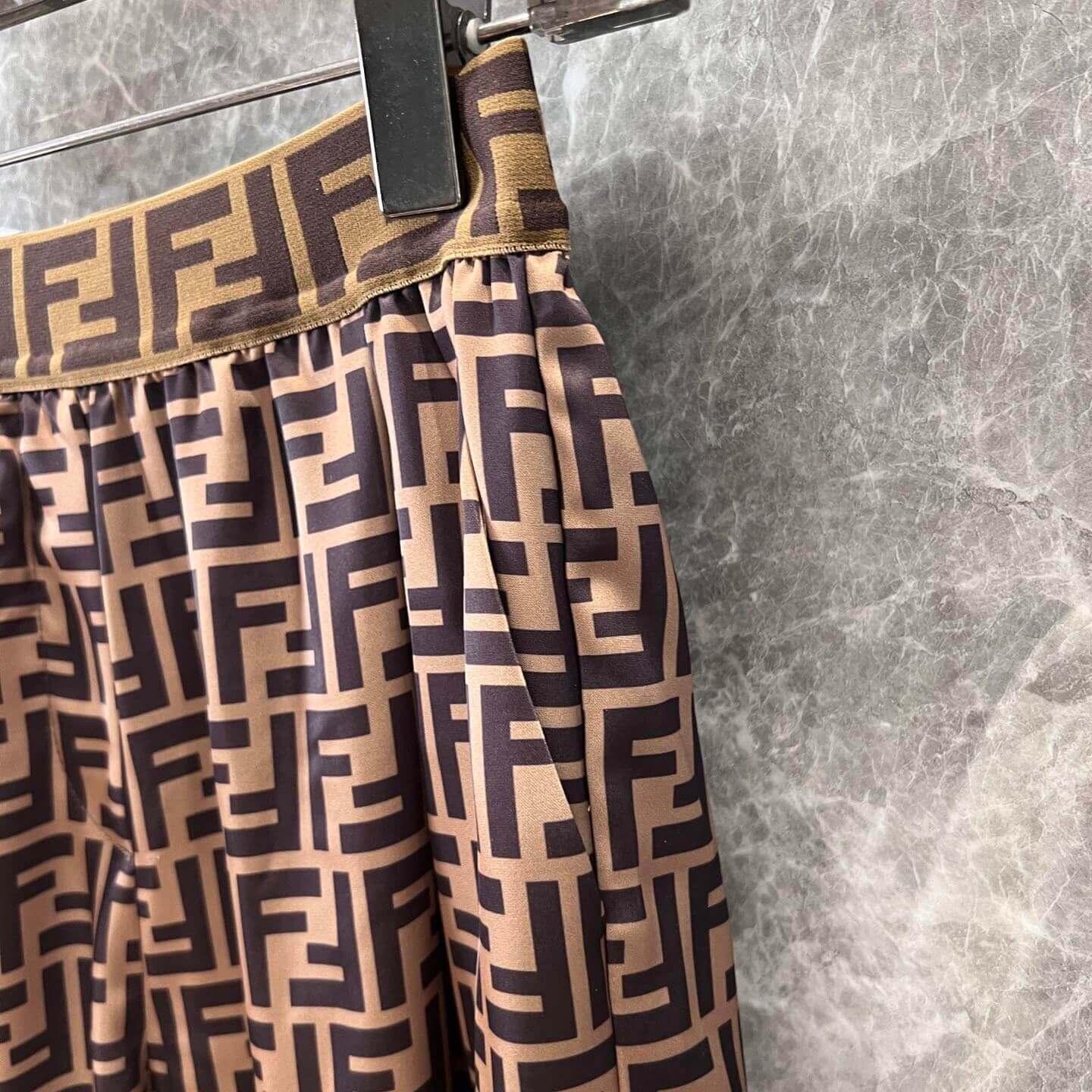 Classic All-Over Monogram Wide-Leg Pants