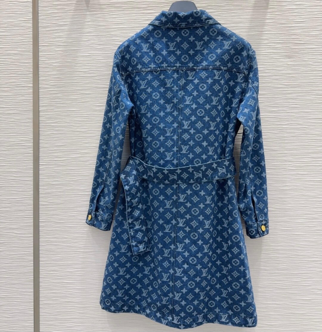 Fashionable Twill Cotton All-Over Print Dress