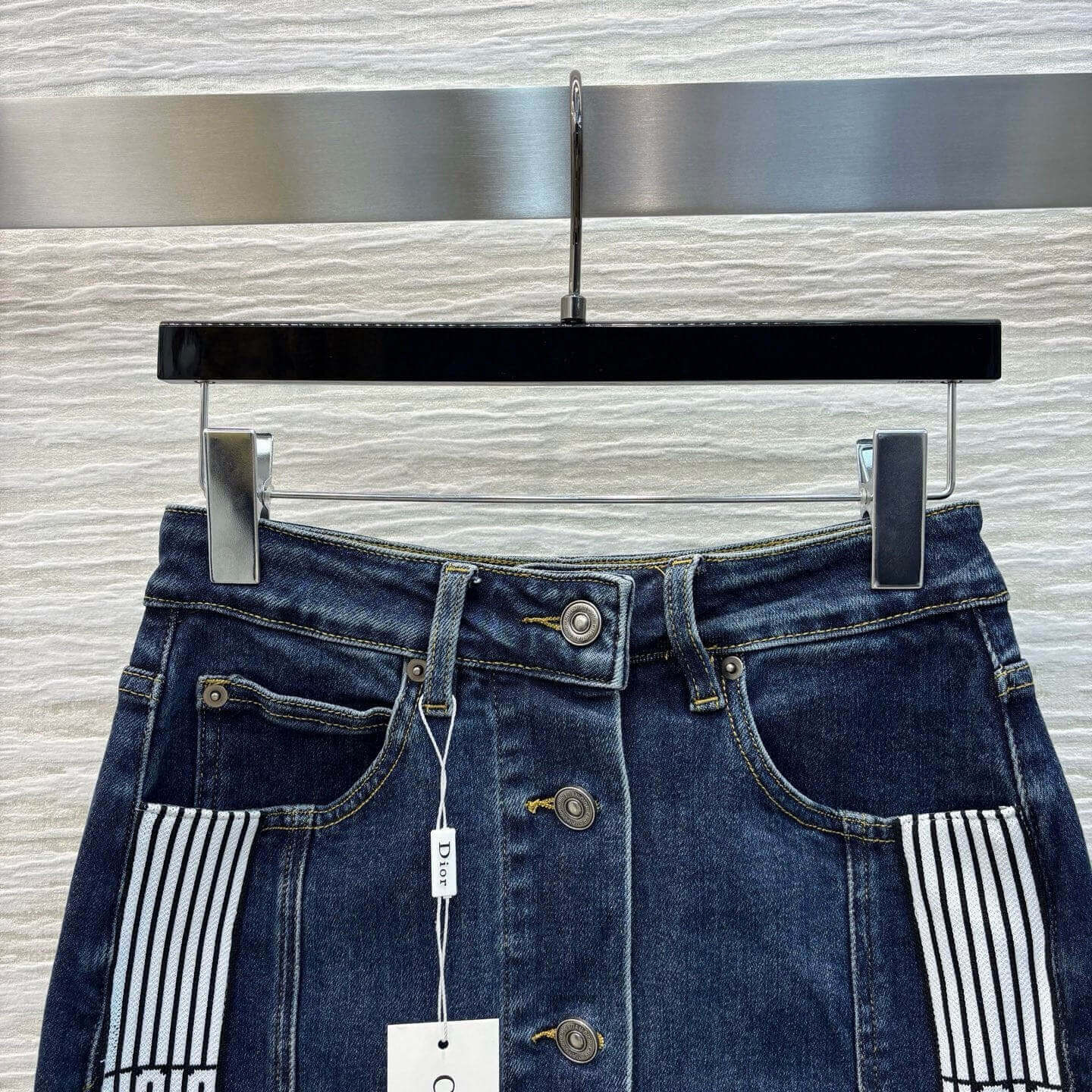Dual Webbing Patchwork Skirt