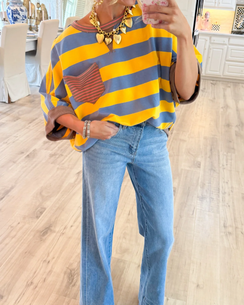 Stripe Colorblock Top