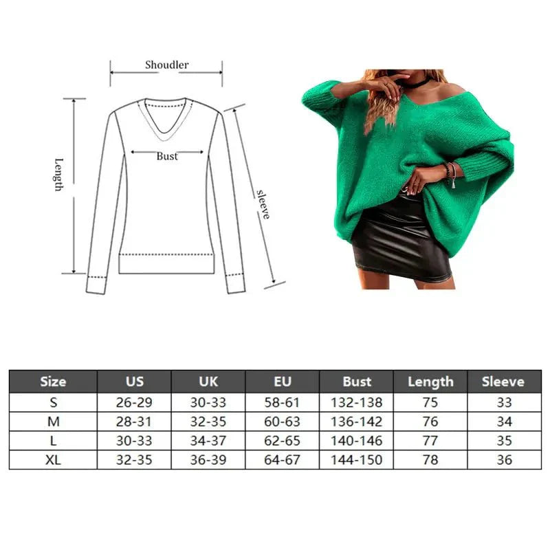V-neck strapless knitwear casual sweater women