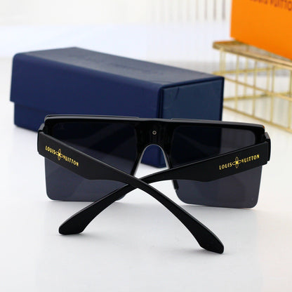 Trendy Semi-Rimless Oversized Sunglasses