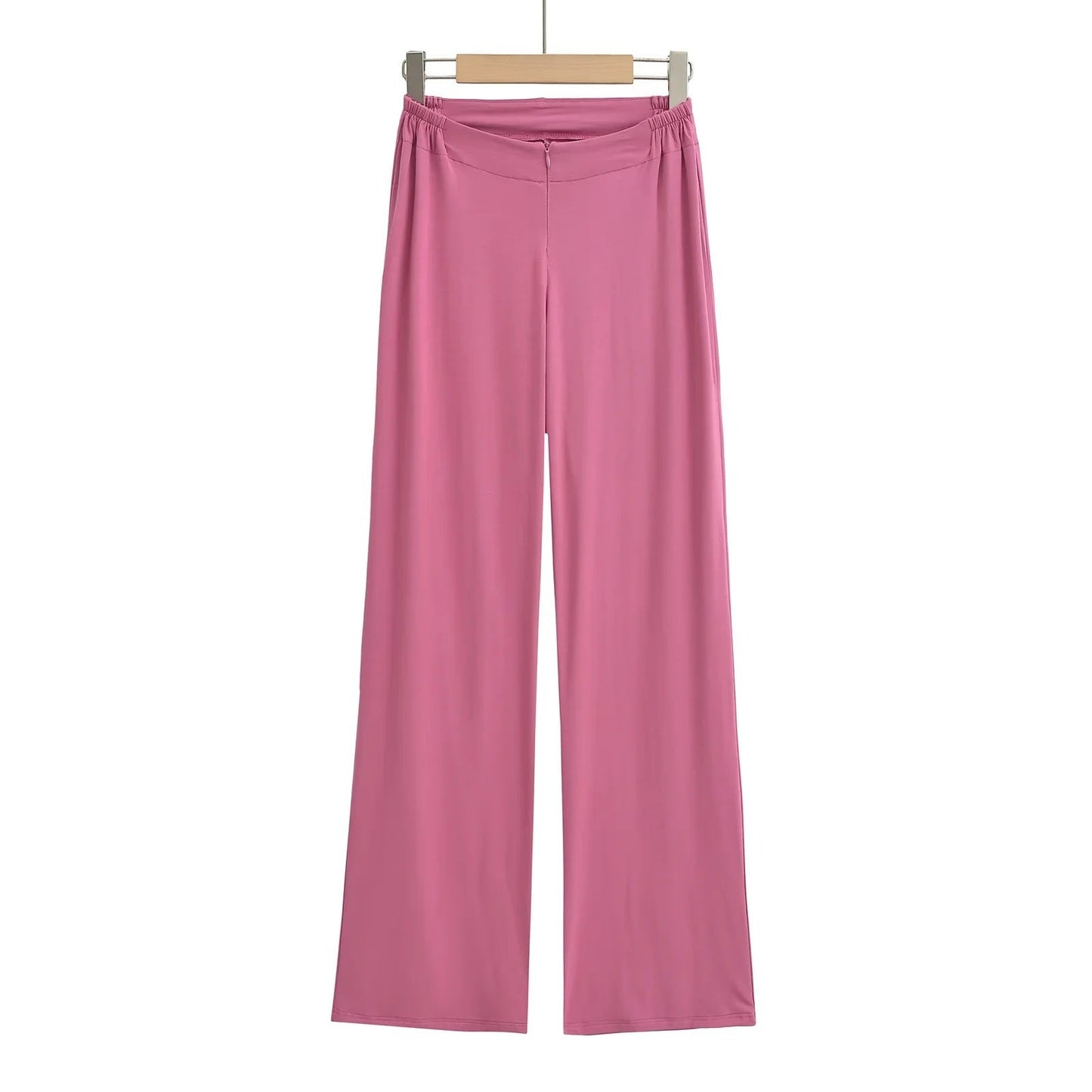 Women's Low Waist Zipper Fitness Pants Casual Draped Wide Leg Pants Home Sports Drag Pants