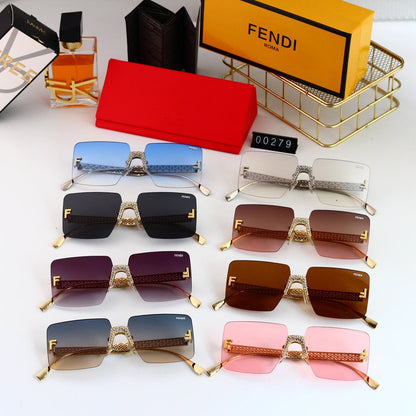 Luxurious Rhinestone Frameless Sunglasses