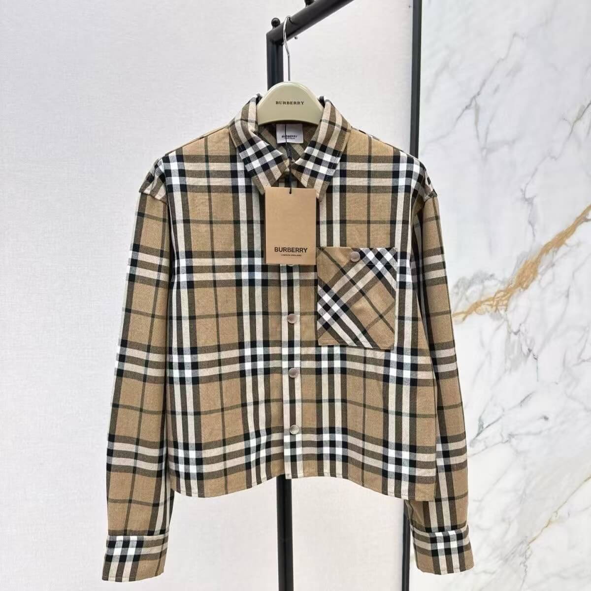 Vintage Classic Plaid Cropped Shirt
