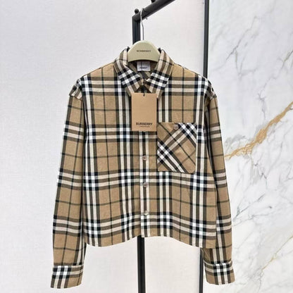 Vintage Classic Plaid Cropped Shirt