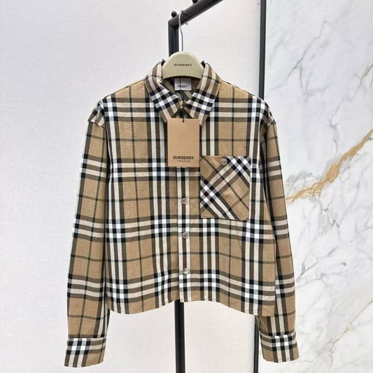 Vintage Classic Plaid Cropped Shirt