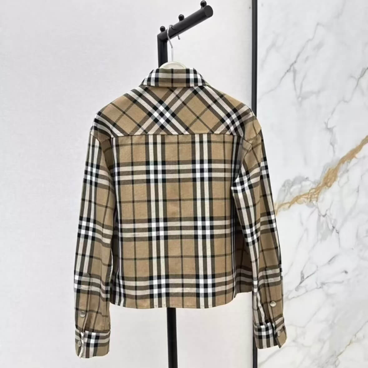 Vintage Classic Plaid Cropped Shirt