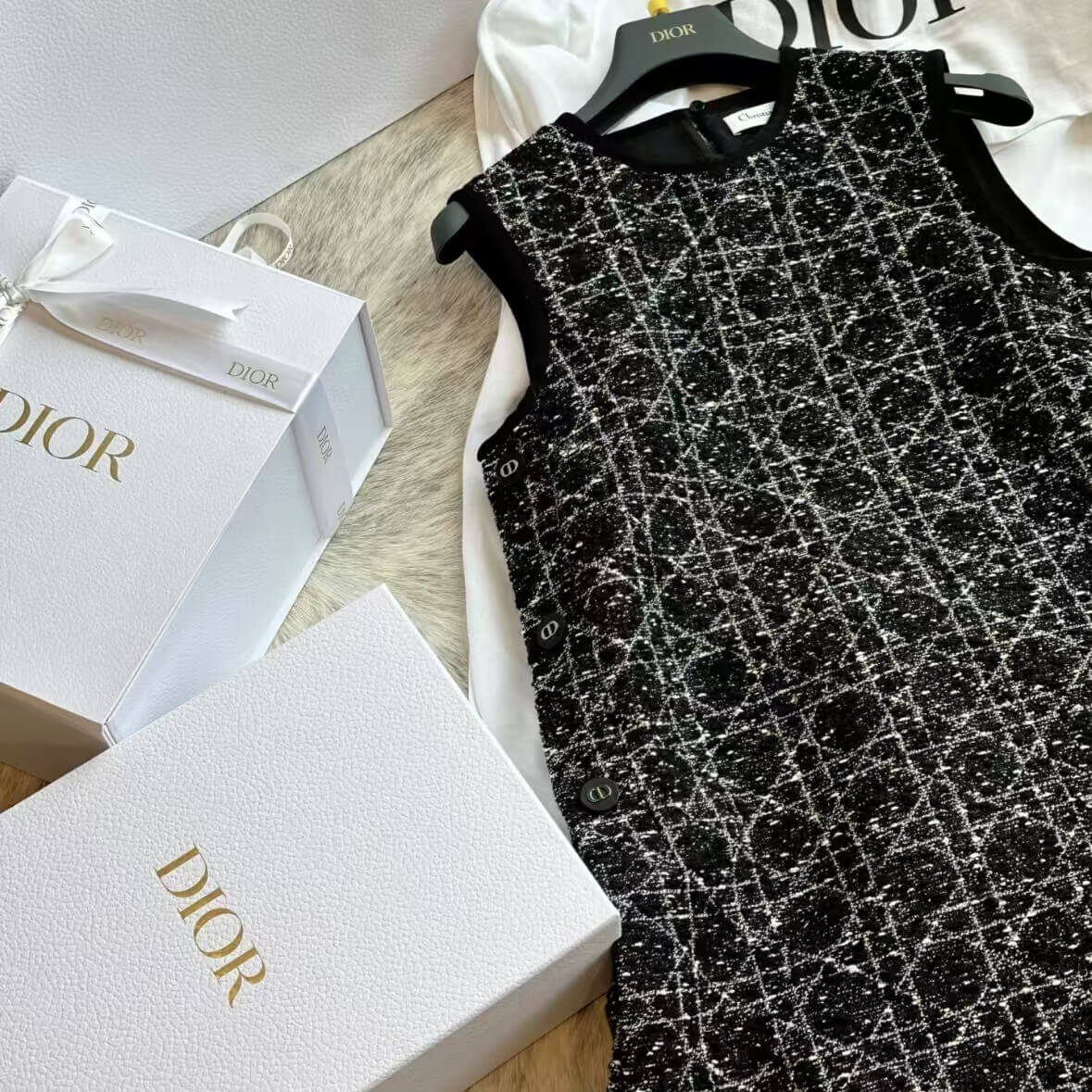 Classic Diamond Quilted Dress