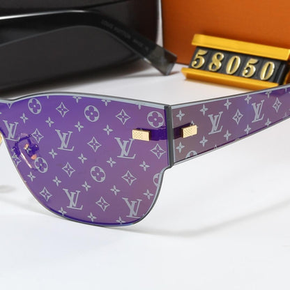 Letter Printed Frameless Design Sunglasses