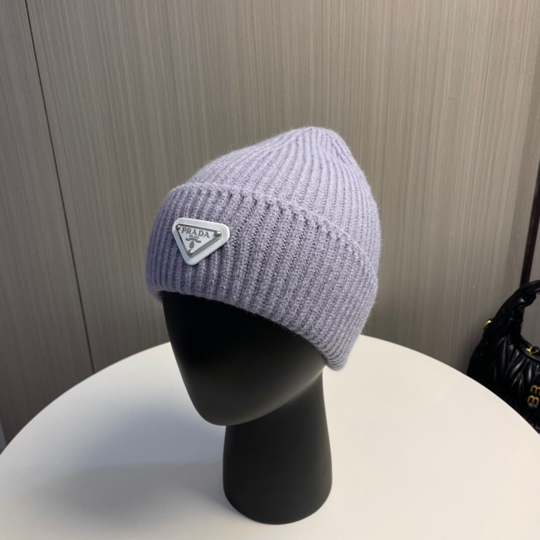 Triangle Patch Knit Hat