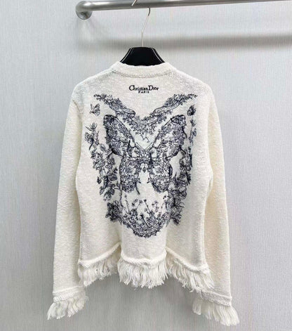 Classic Butterfly Embroidered Cardigan