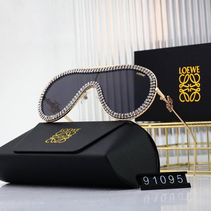 Fashionable Diamond Shield Sunglasses