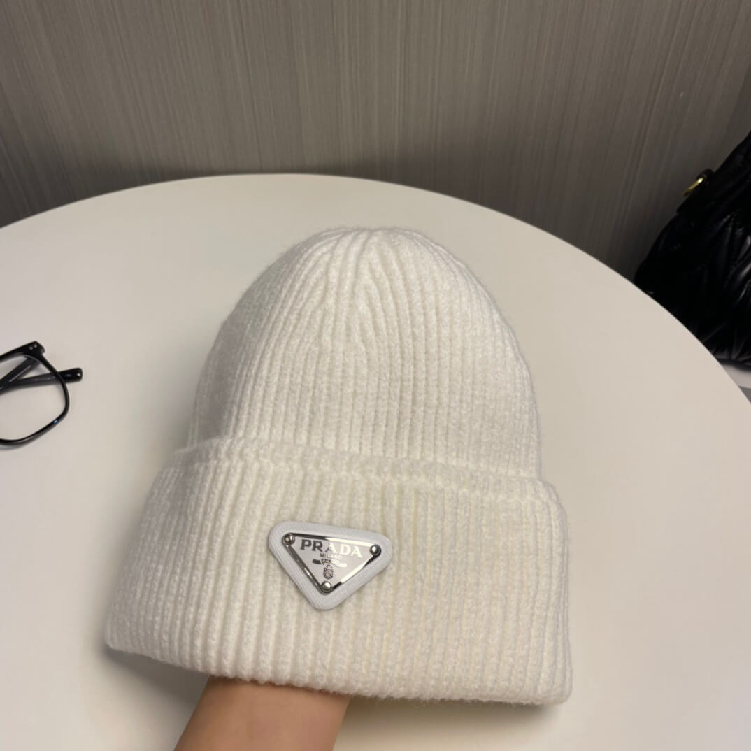 Triangle Patch Knit Hat