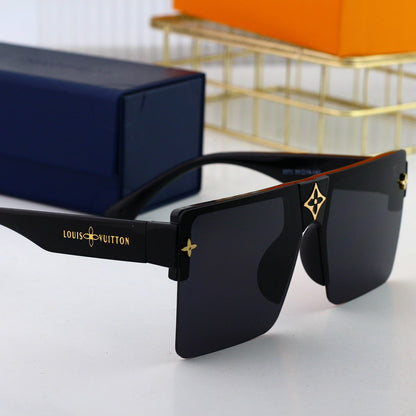 Trendy Semi-Rimless Oversized Sunglasses