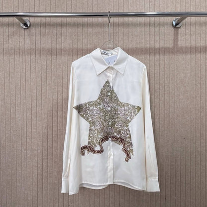 Casual Retro Star Pattern Shirt