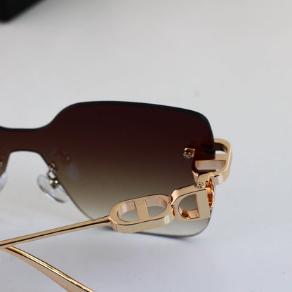 Frameless Chain Design Sunglasses