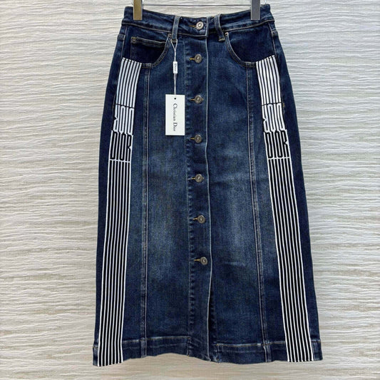 Dual Webbing Patchwork Skirt
