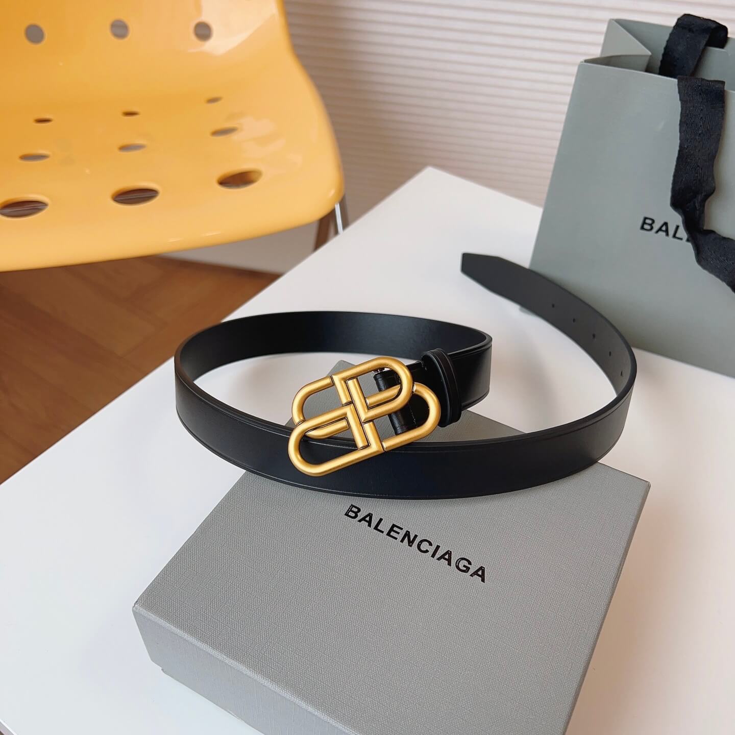 Fashionable Chic Double B Letter Buckle Belt