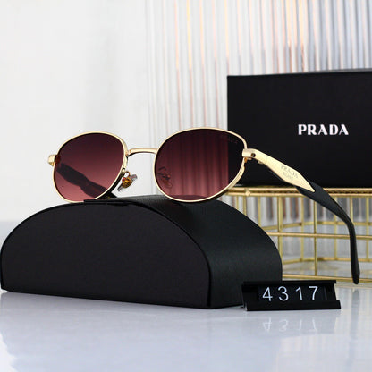 Classic Vintage Semi-Round Sunglasses