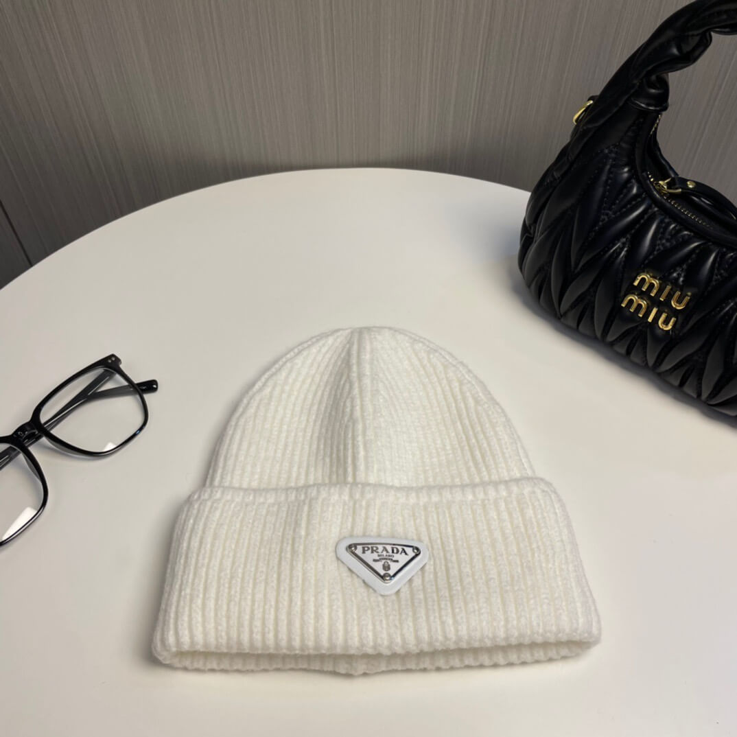 Triangle Patch Knit Hat