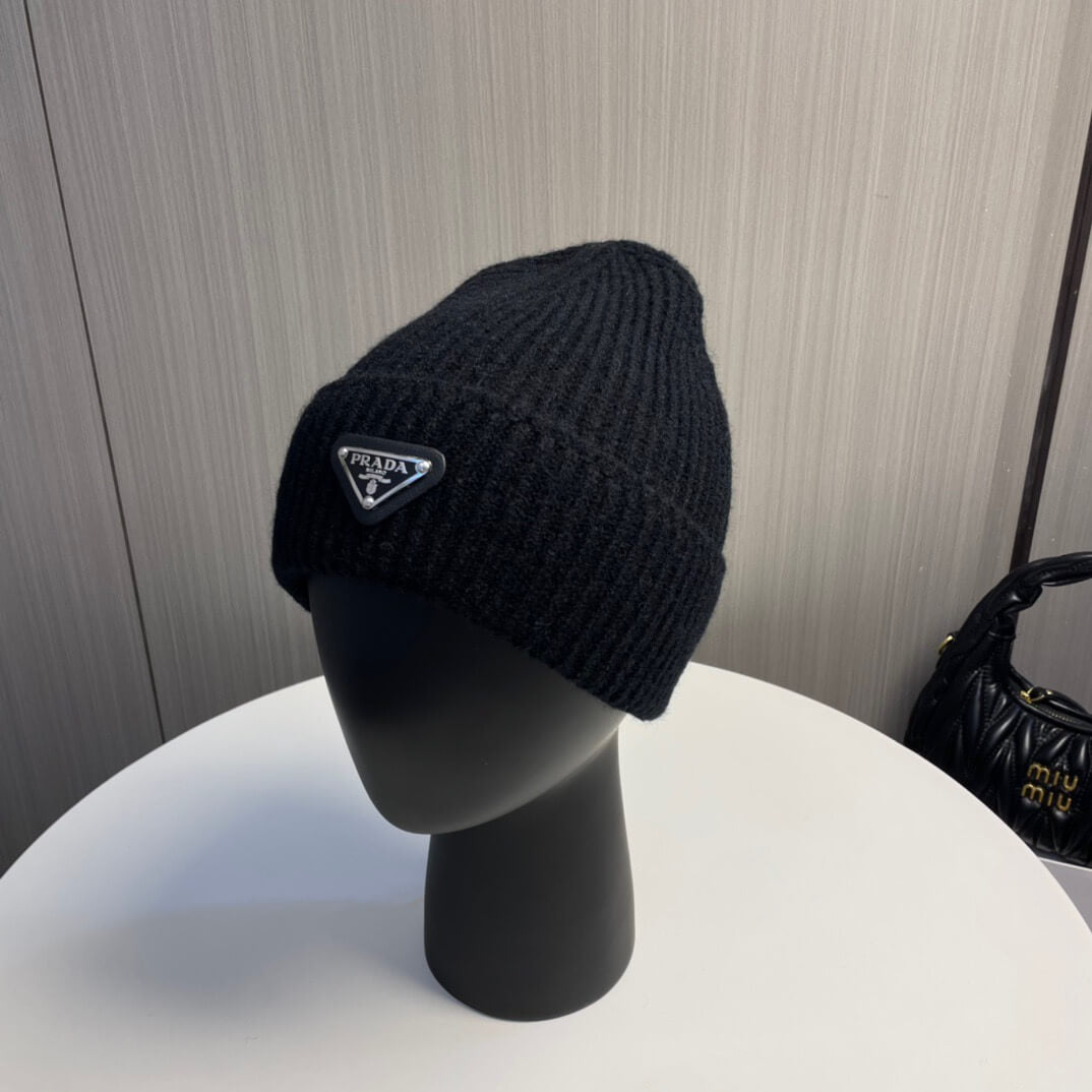 Triangle Patch Knit Hat