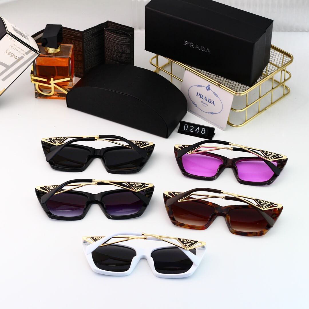 Elegant Metal Hollow Temple Sunglasses