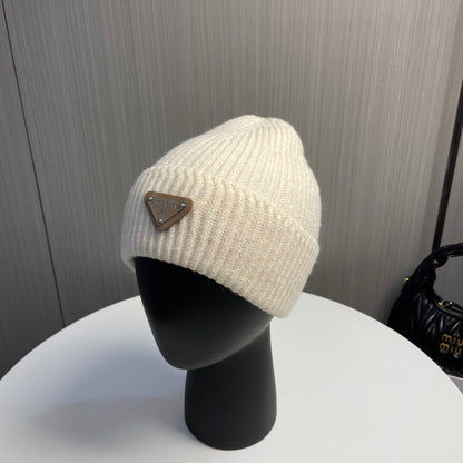 Triangle Patch Knit Hat