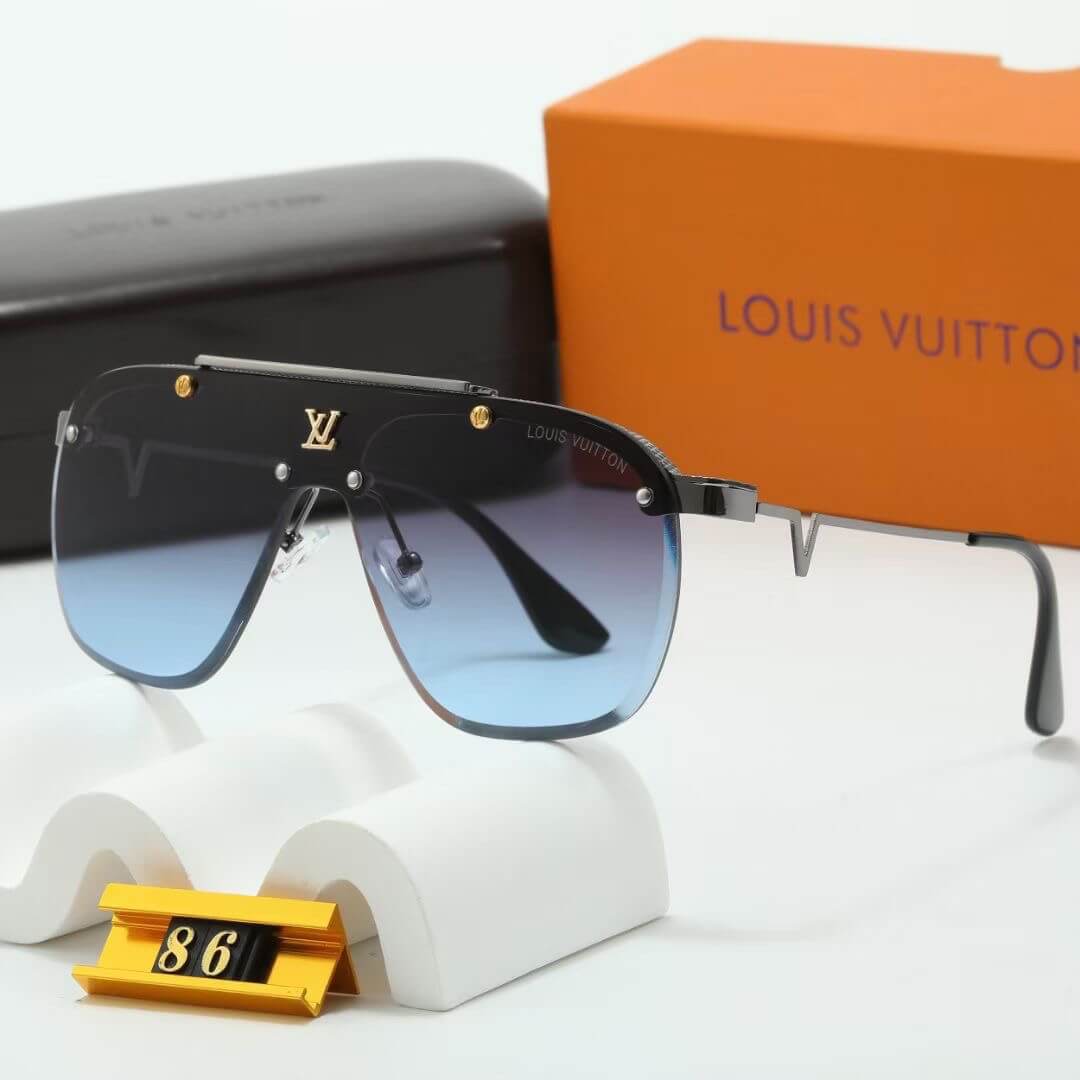 Frameless Metal Letter Sunglasses