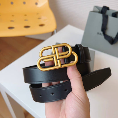 Fashionable Chic Double B Letter Buckle Belt