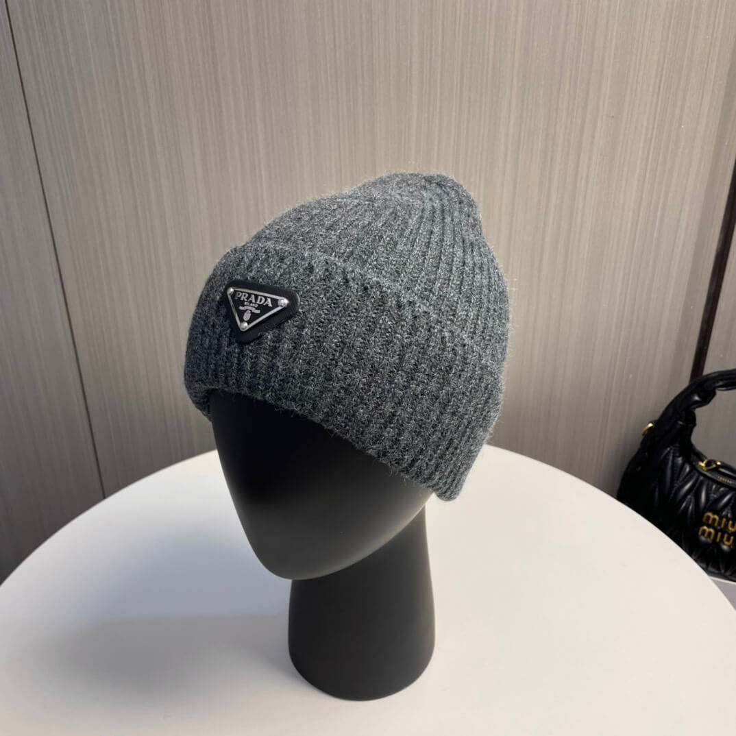 Triangle Patch Knit Hat