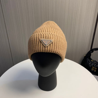 Triangle Patch Knit Hat