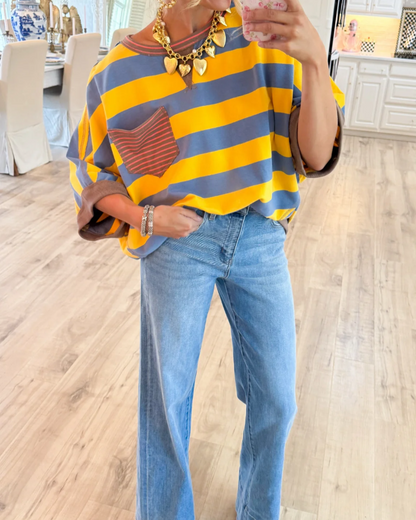 Stripe Colorblock Top