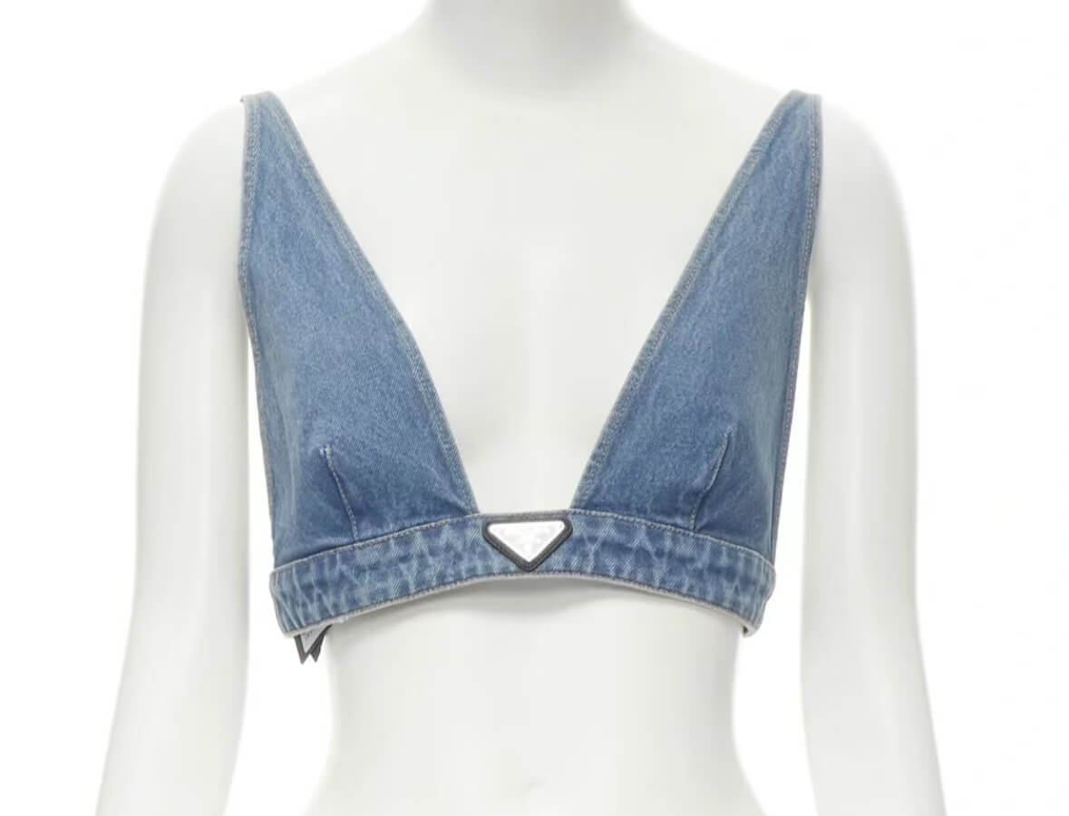 Trendy Cool Metal Triangle Denim Vest