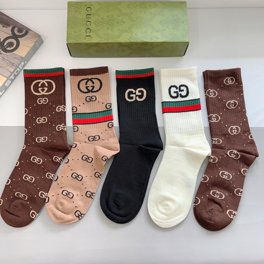 Multicolor Double G Socks