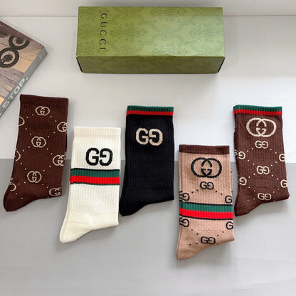 Multicolor Double G Socks